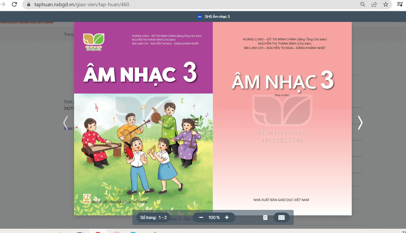 Sách Âm nhạc lớp 3 Kết nối tri thức | Xem online, tải PDF