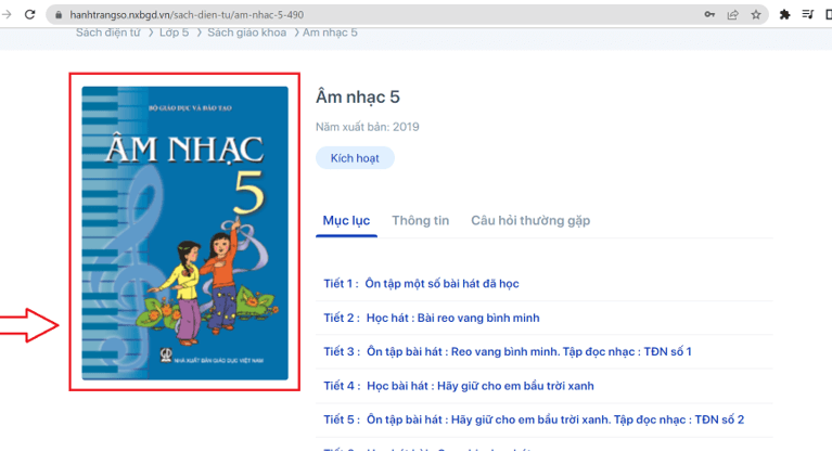 Sách Âm nhạc lớp 5 | Xem online, tải PDF (ảnh 1)