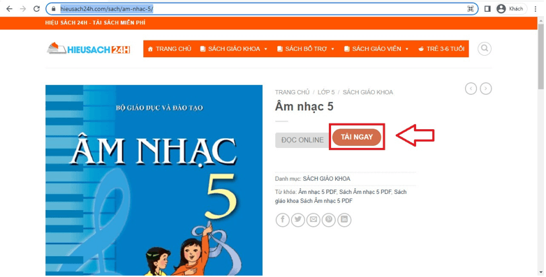 Sách Âm nhạc lớp 5 | Xem online, tải PDF (ảnh 1)