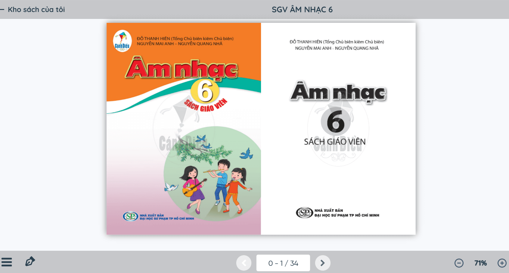 Sách Âm nhạc lớp 6 Cánh diều | Xem online, tải PDF
