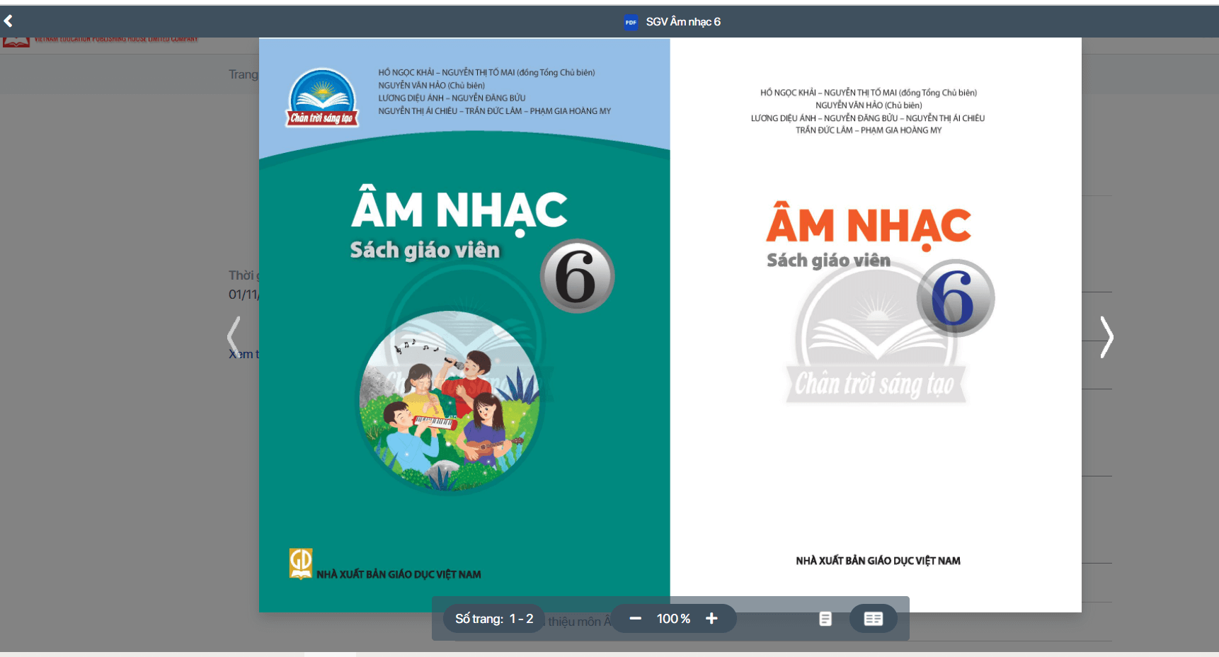 Sách Âm nhạc lớp 6 Chân trời sáng tạo | Xem online, tải PDF