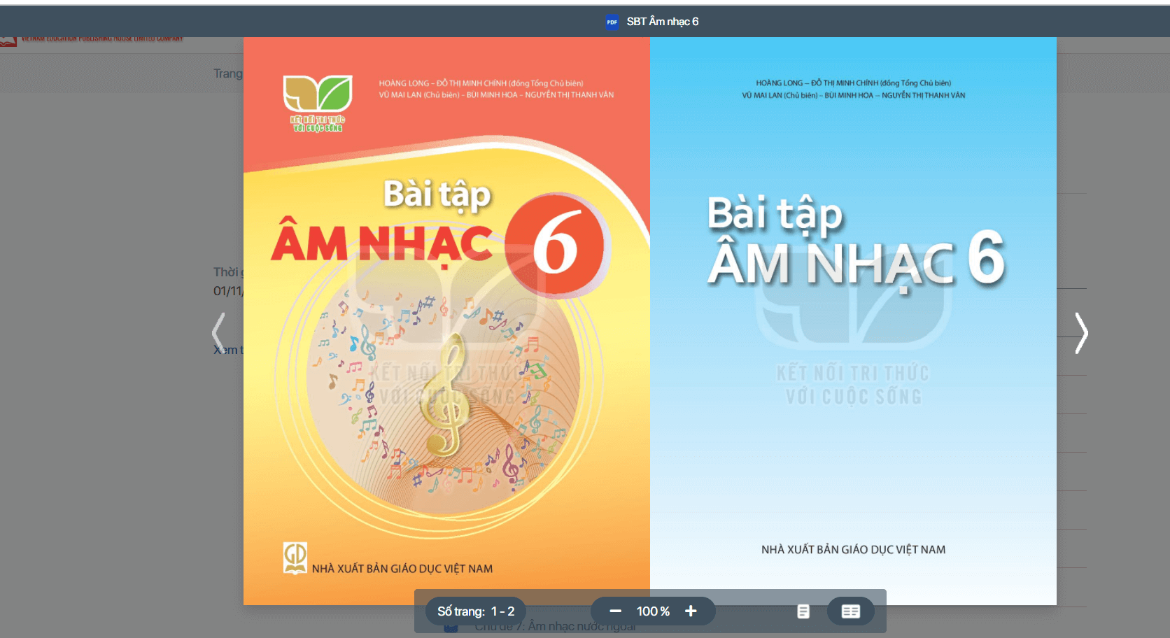 Sách Âm nhạc lớp 6 Kết nối tri thức với cuộc sống | Xem online, tải PDF