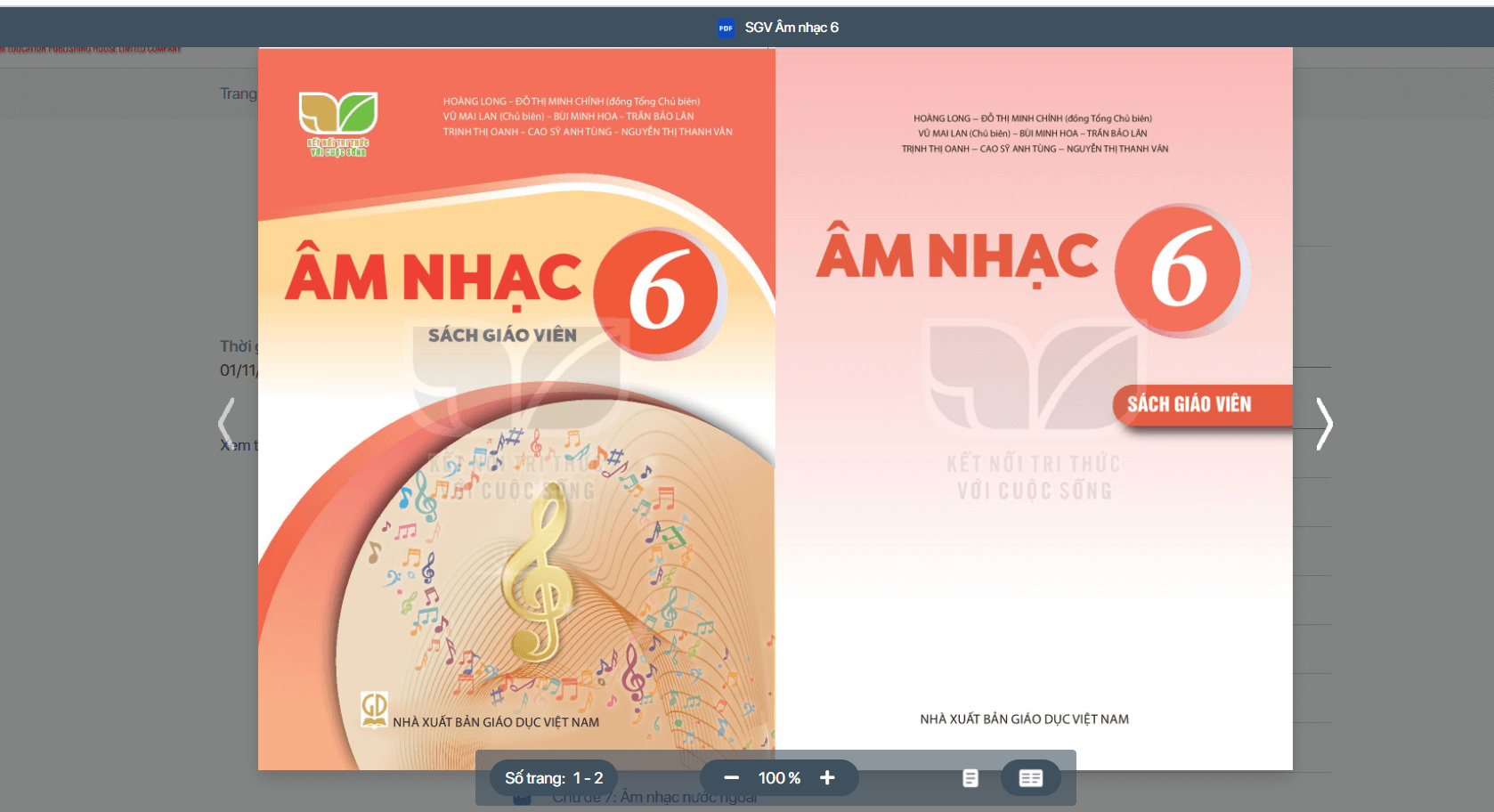 Sách Âm nhạc lớp 6 Kết nối tri thức với cuộc sống | Xem online, tải PDF