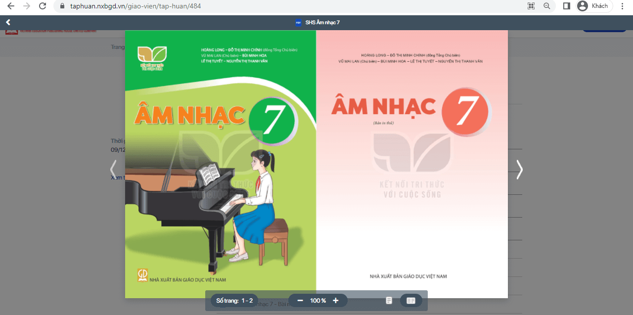 Sách Âm nhạc lớp 7 Kết nối tri thức | Xem online, tải PDF
