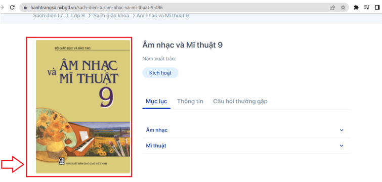 Sách Âm nhạc và Mĩ thuật lớp 9 | Xem online, tải PDF (ảnh 1)