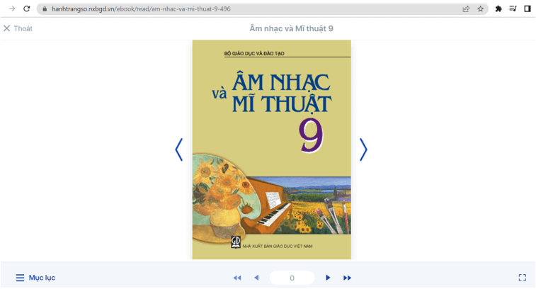 Sách Âm nhạc và Mĩ thuật lớp 9 | Xem online, tải PDF (ảnh 1)