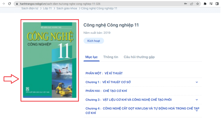 Sách Công nghệ công nghiệp lớp 11 | Xem online, tải PDF (ảnh 1)