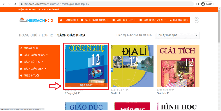 Sách Công nghệ lớp 12 | Xem online, tải PDF (ảnh 1)