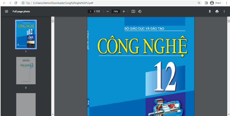 Sách Công nghệ lớp 12 | Xem online, tải PDF (ảnh 1)