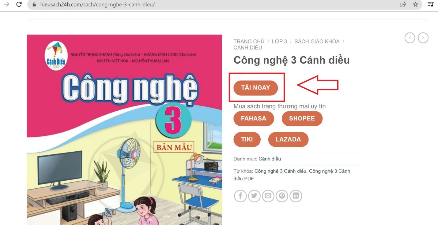 Sách Công nghệ lớp 3 Cánh diều | Xem online, tải PDF