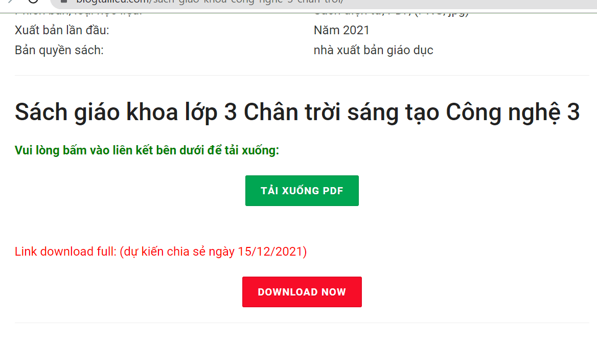 Sách Công nghệ lớp 3 Chân trời sáng tạo | Xem online, tải PDF