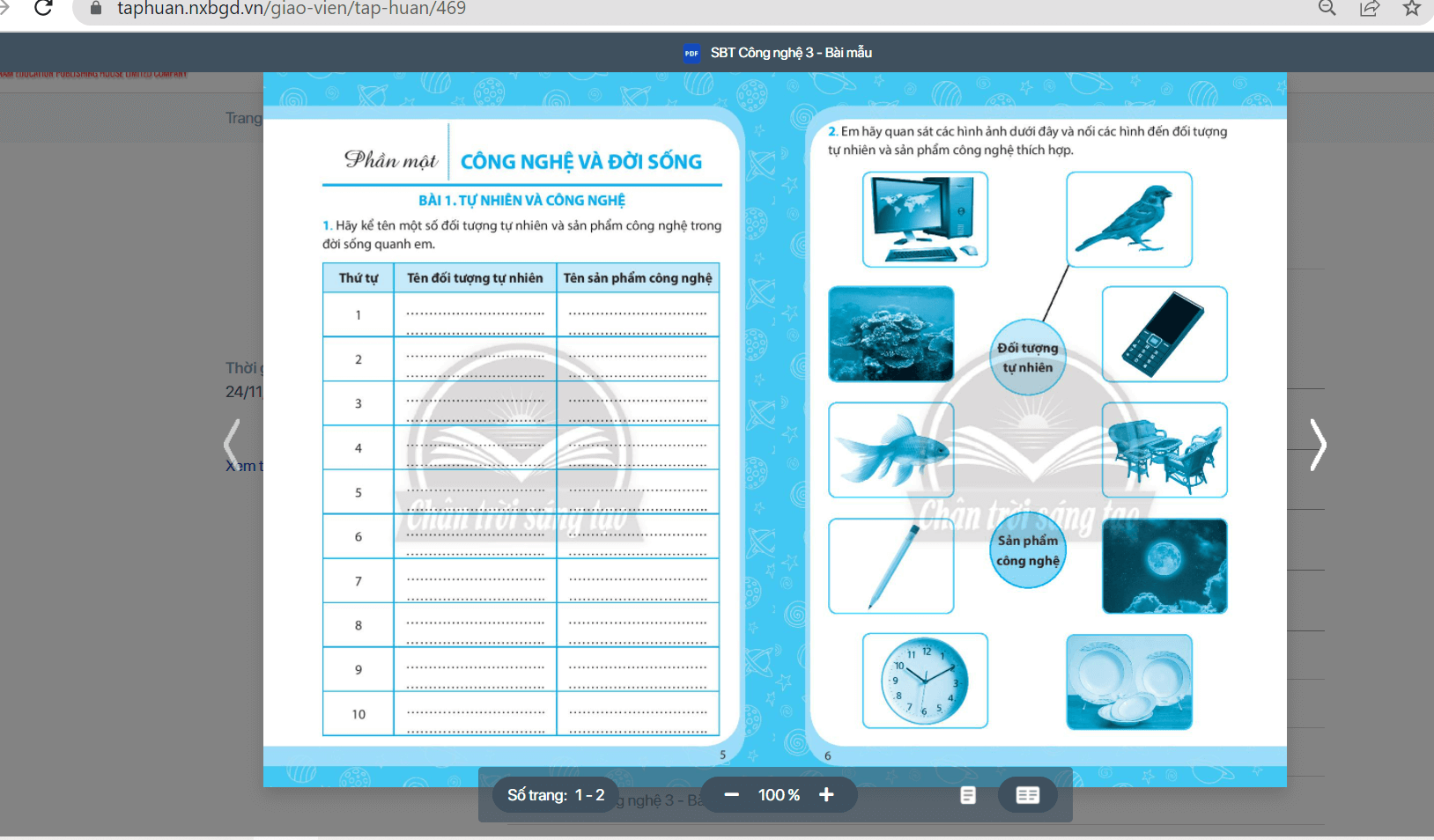 Sách Công nghệ lớp 3 Chân trời sáng tạo | Xem online, tải PDF