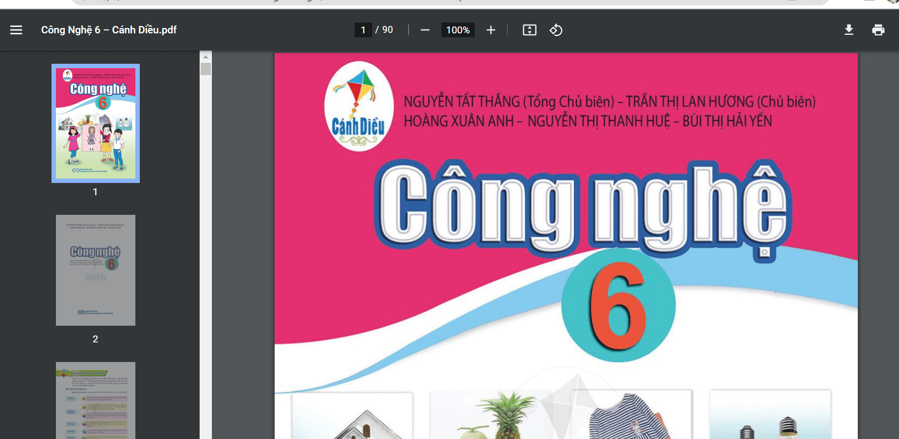 Sách Công nghệ lớp 6 Cánh diều | Xem online, tải PDF