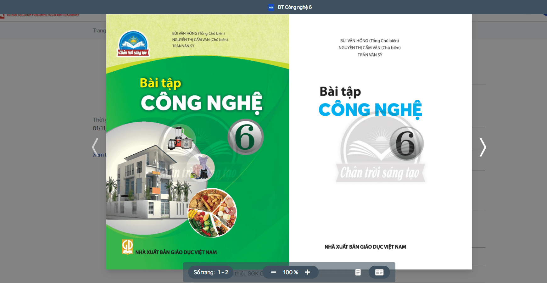 Sách Công nghệ lớp 6 Chân trời sáng tạo | Xem online, tải PDF