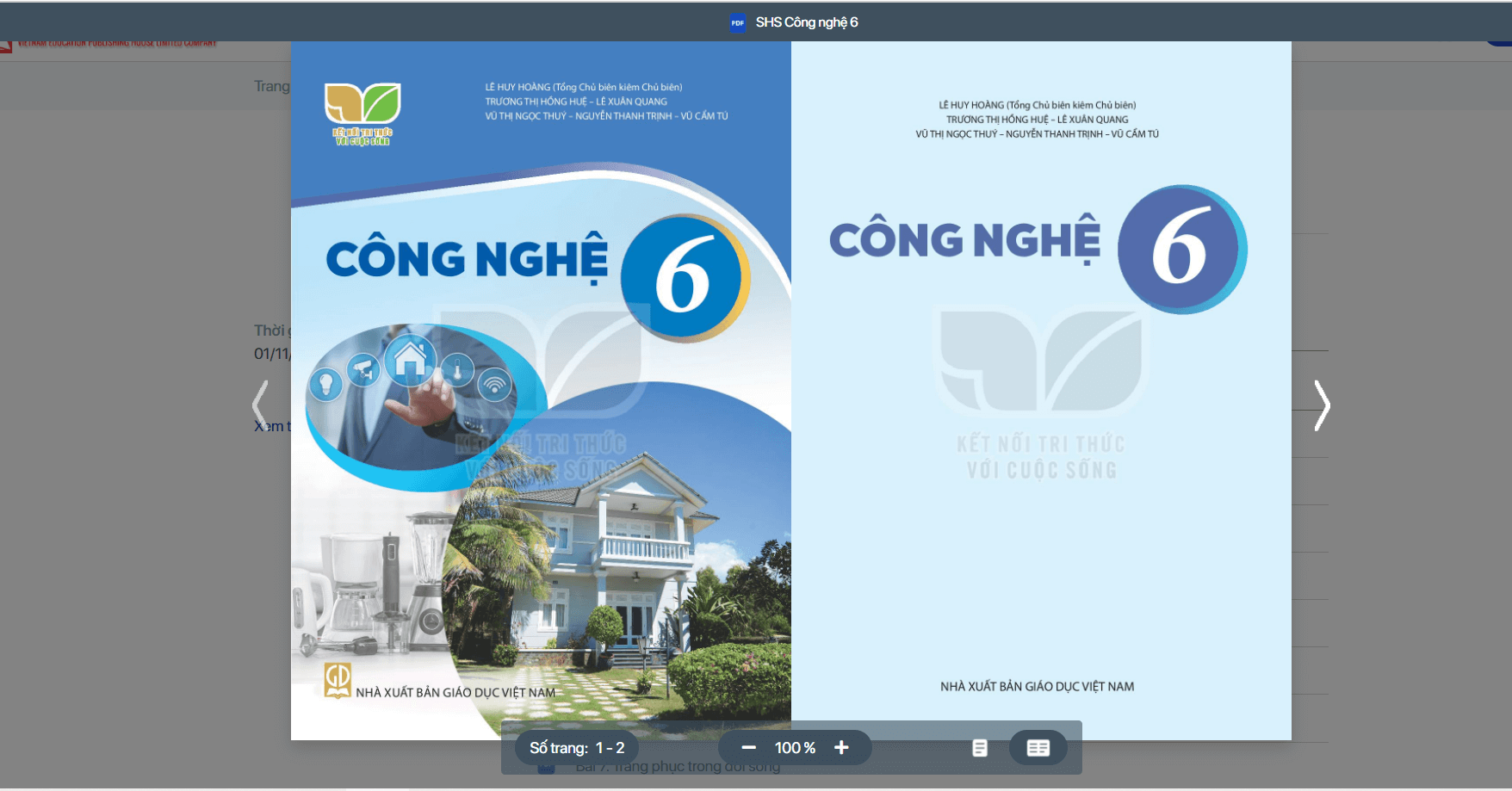 Sách Công nghệ lớp 6 Kết nối tri thức với cuộc sống | Xem online, tải PDF