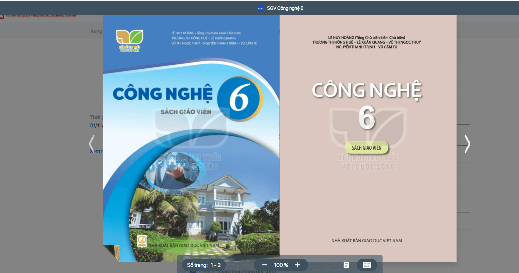 Sách Công nghệ lớp 6 Kết nối tri thức với cuộc sống | Xem online, tải PDF