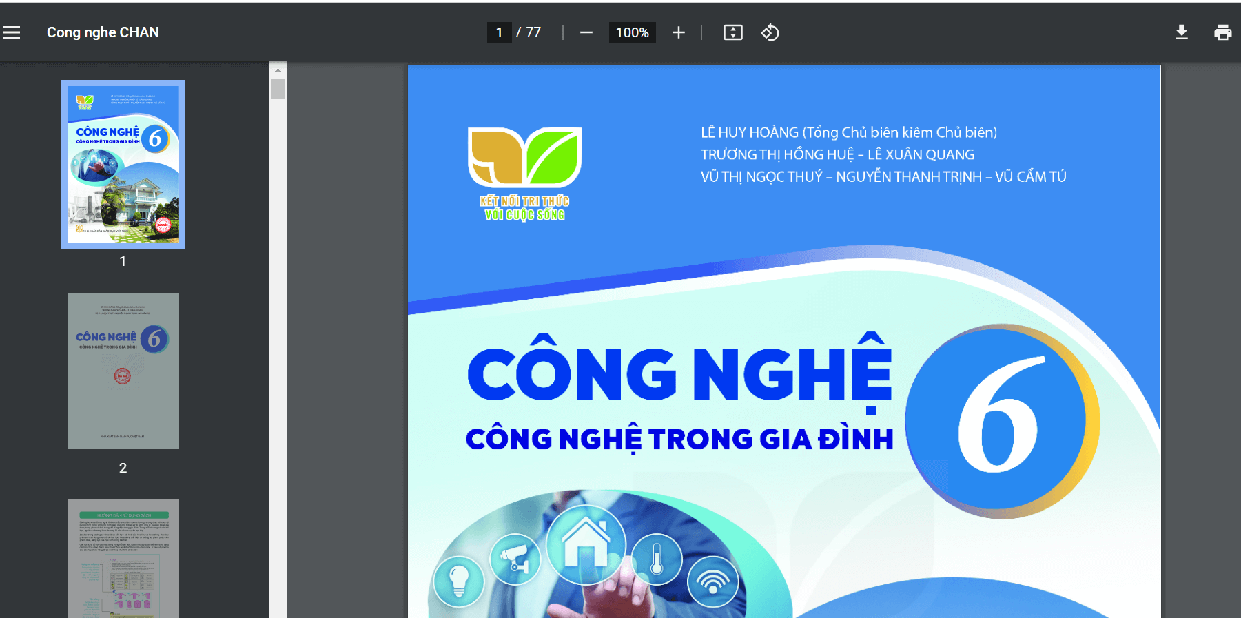 Sách Công nghệ lớp 6 Kết nối tri thức với cuộc sống | Xem online, tải PDF