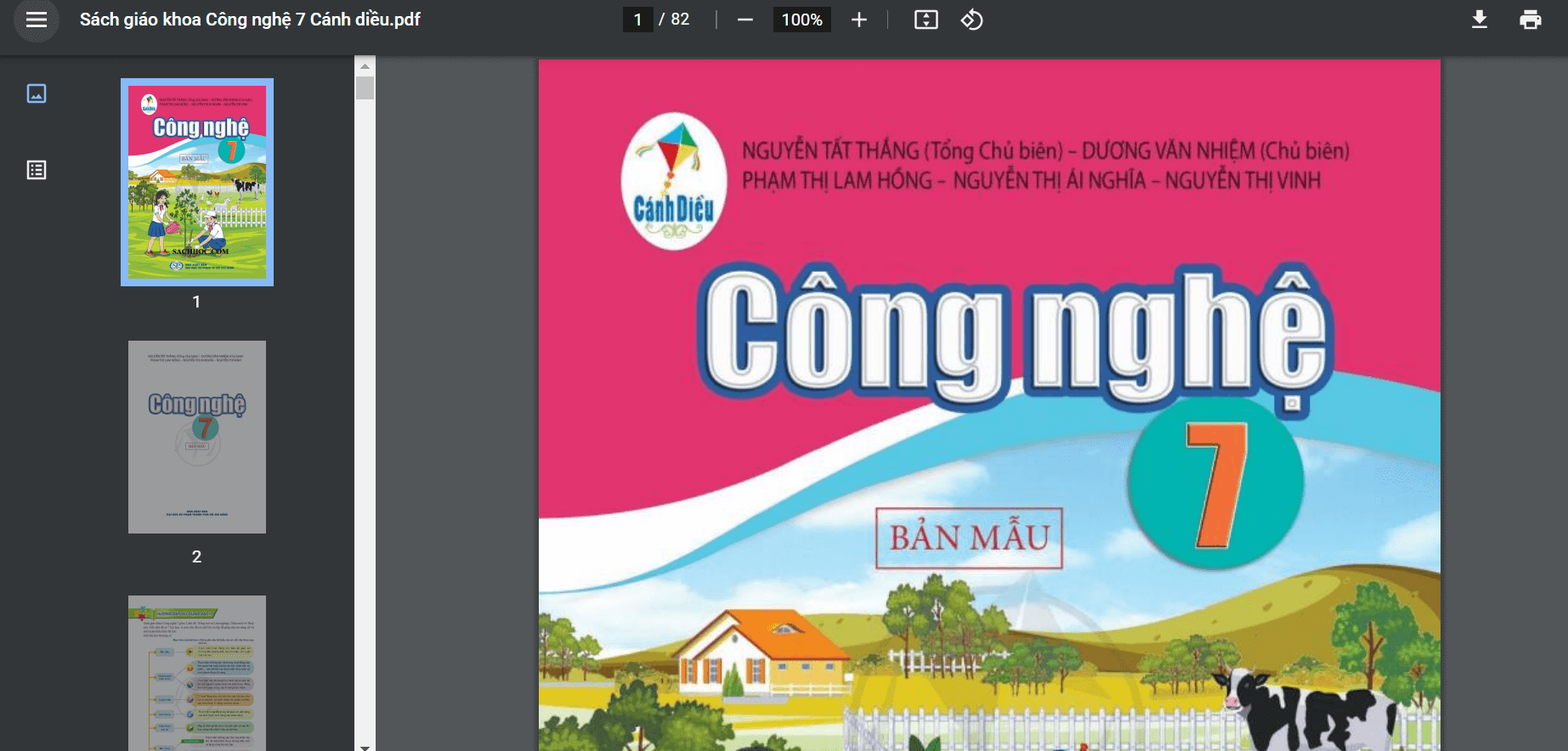 Sách Công nghệ lớp 7 Cánh diều | Xem online, tải PDF