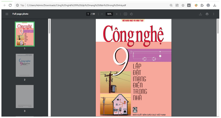 Sách Công nghệ lớp 9 | Xem online, tải PDF (ảnh 1)