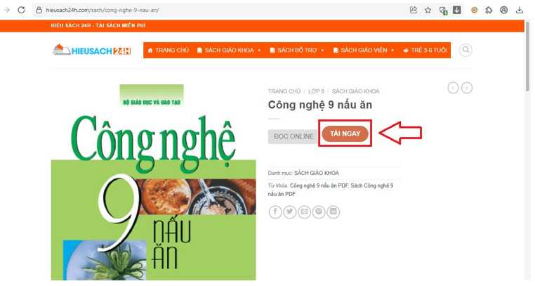 Sách Công nghệ lớp 9 | Xem online, tải PDF (ảnh 1)