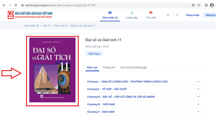 Sách Đại số và Giải tích lớp 11 | Xem online, tải PDF (ảnh 1)