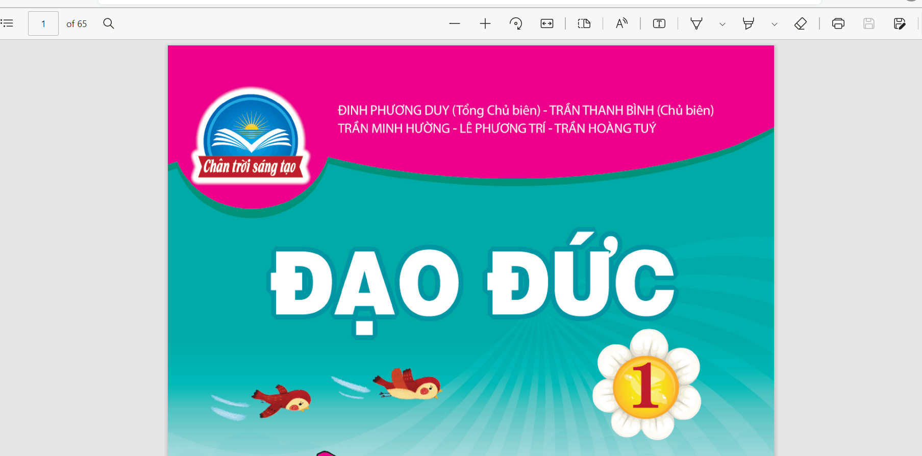 Sách Đạo đức lớp 1 Chân trời sáng tạo | Xem online, tải PDF