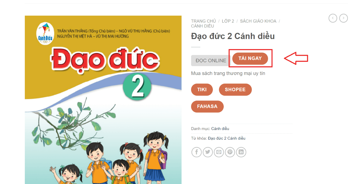 Sách Đạo đức lớp 2 Cánh diều | Xem online, tải PDF