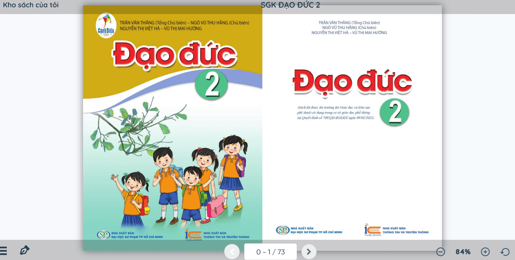 Sách Đạo đức lớp 2 Cánh diều | Xem online, tải PDF