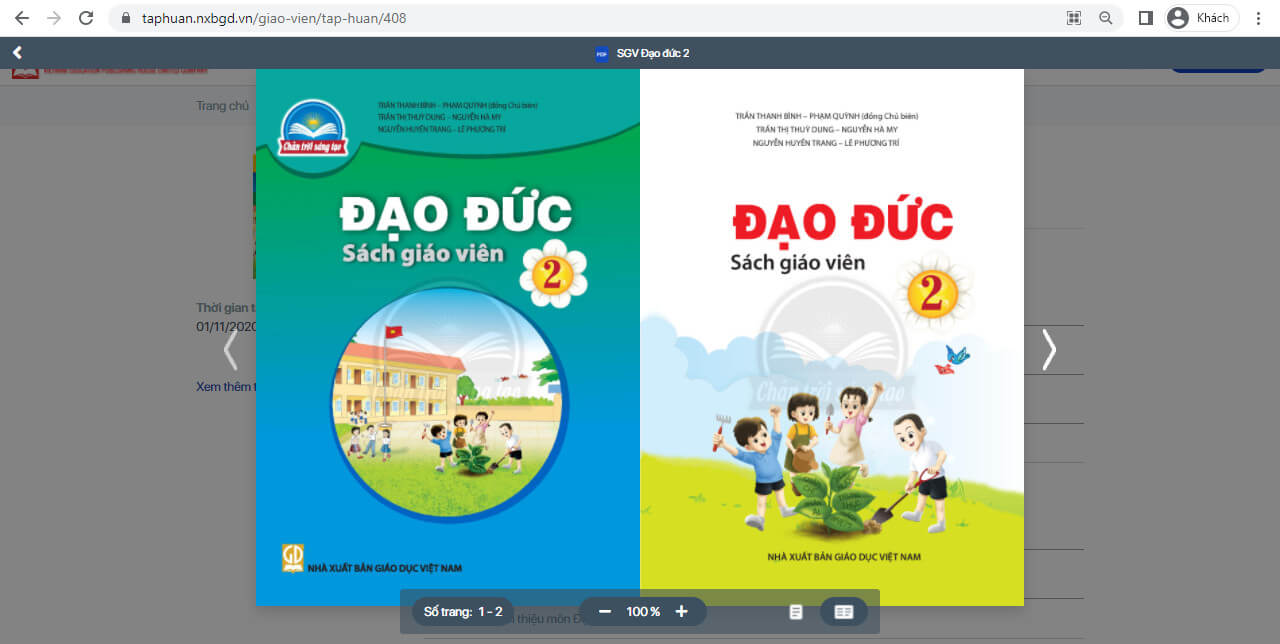 Sách Đạo đức lớp 2 Chân trời sáng tạo | Xem online, tải PDF