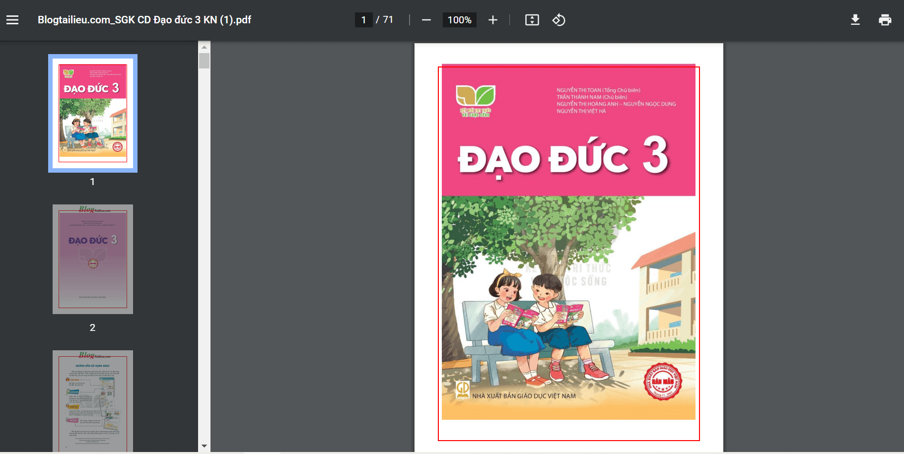 Sách Đạo đức lớp 3 Kết nối tri thức | Xem online, tải PDF