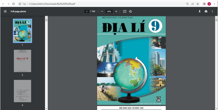 Sách Địa lí lớp 9 | Xem online, tải PDF (ảnh 1)
