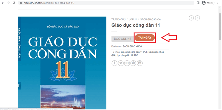 Sách Giáo dục công dân lớp 11 | Xem online, tải PDF (ảnh 1)