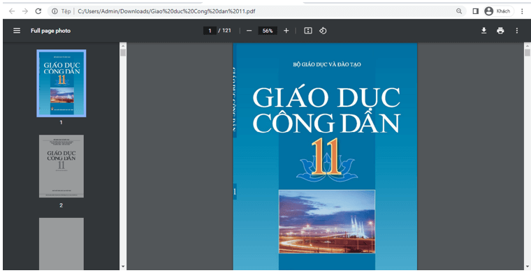 Sách Giáo dục công dân lớp 11 | Xem online, tải PDF (ảnh 1)