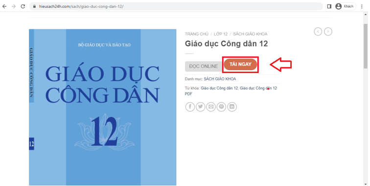 Sách Giáo dục công dân lớp 12 | Xem online, tải PDF (ảnh 1)