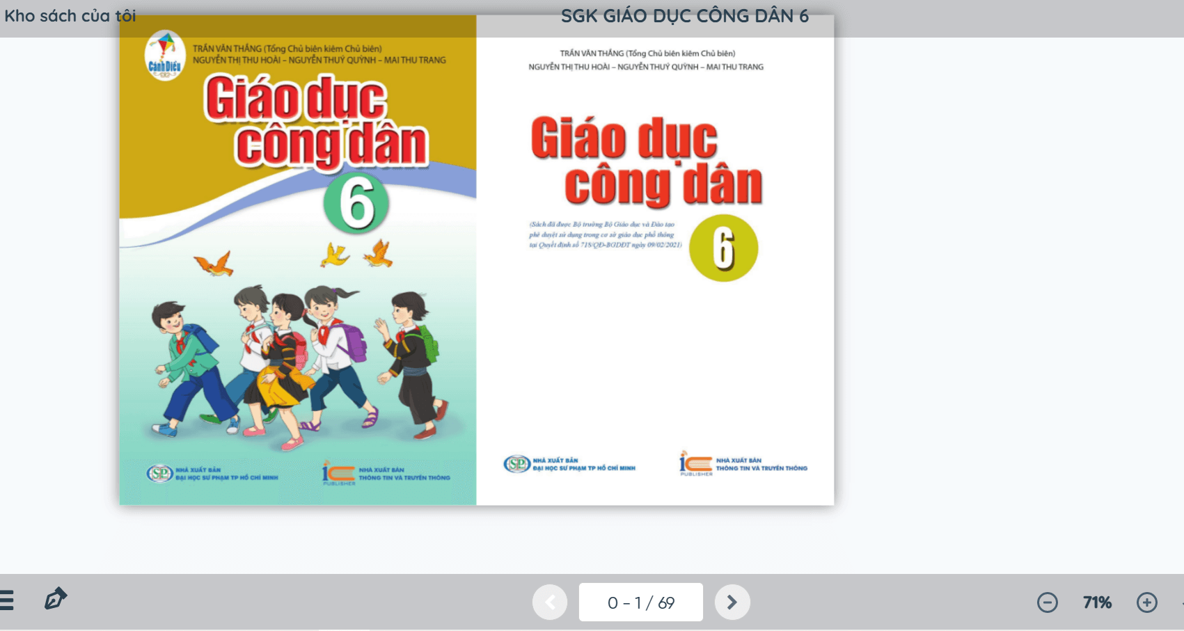 Sách Giáo dục công dân lớp 6 Cánh diều | Xem online, tải PDF