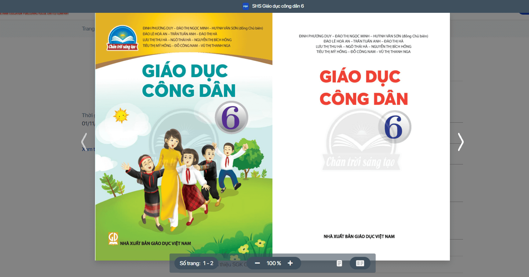 Sách Giáo dục công dân lớp 6 Chân trời sáng tạo | Xem online, tải PDF