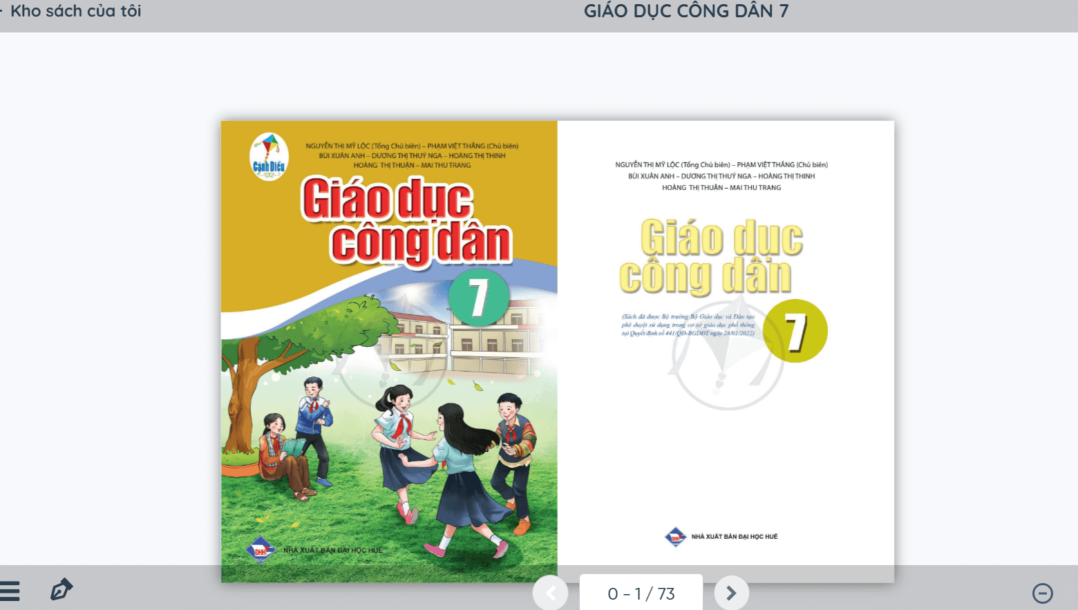 Sách Giáo dục công dân lớp 7 Cánh diều | Xem online, tải PDF