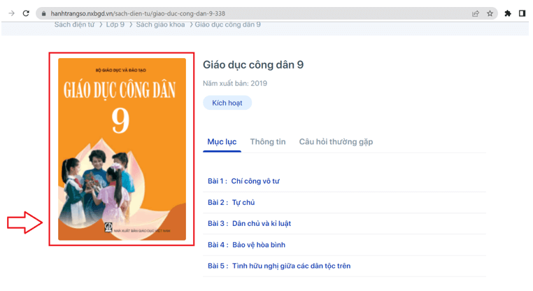 Sách Giáo dục công dân lớp 9 | Xem online, tải PDF (ảnh 1)