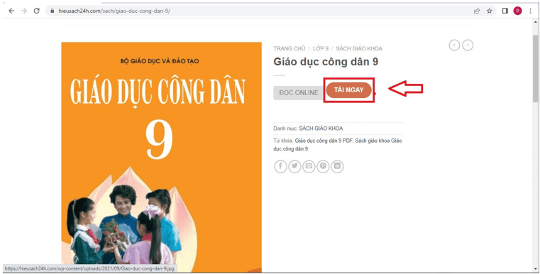 Sách Giáo dục công dân lớp 9 | Xem online, tải PDF (ảnh 1)