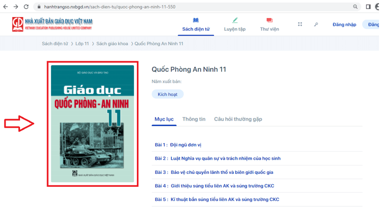 Sách Giáo dục quốc phòng - an ninh lớp 11 | Xem online, tải PDF (ảnh 1)