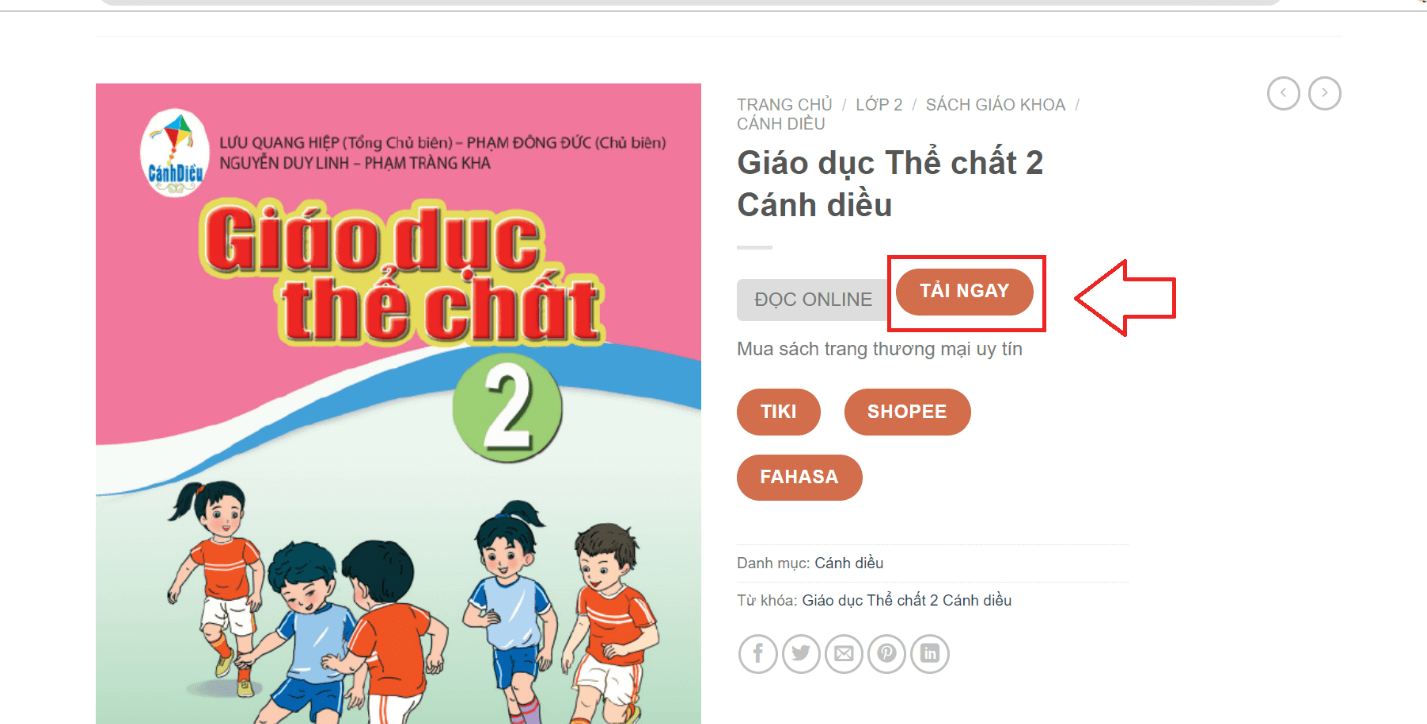 Sách Giáo dục thể chất lớp 2 Cánh diều | Xem online, tải PDF