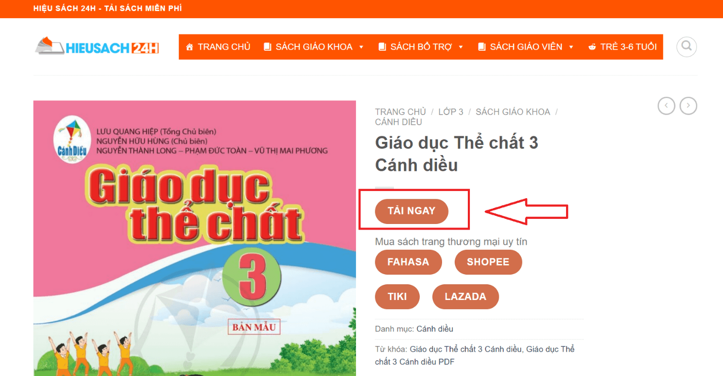 Sách Giáo dục thể chất lớp 3 Cánh diều | Xem online, tải PDF