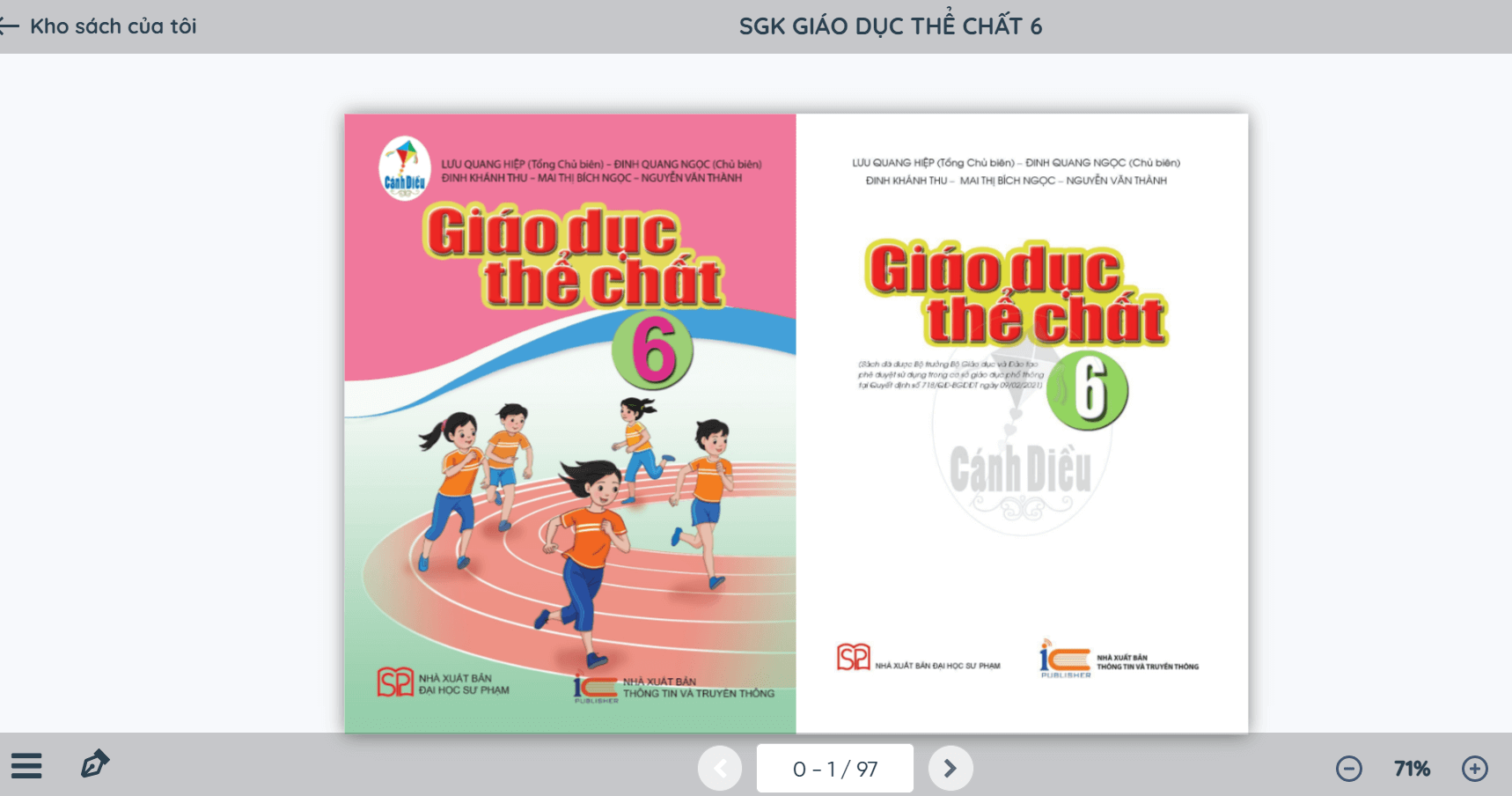 Sách Giáo dục thể chất lớp 6 Cánh diều | Xem online, tải PDF