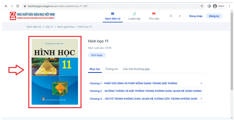 Sách Hình học lớp 11 | Xem online, tải PDF (ảnh 1)