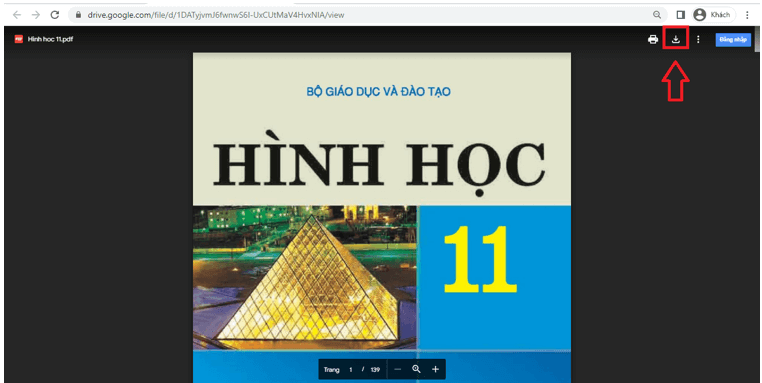 Sách Hình học lớp 11 | Xem online, tải PDF (ảnh 1)