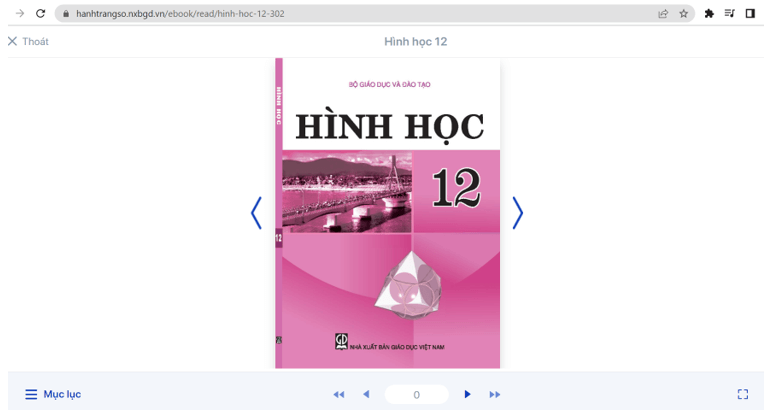 Sách Hình học lớp 12 | Xem online, tải PDF (ảnh 1)