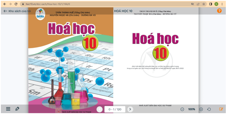 Sách Hóa học lớp 10 Cánh diều | Xem online, tải PDF (ảnh 1)