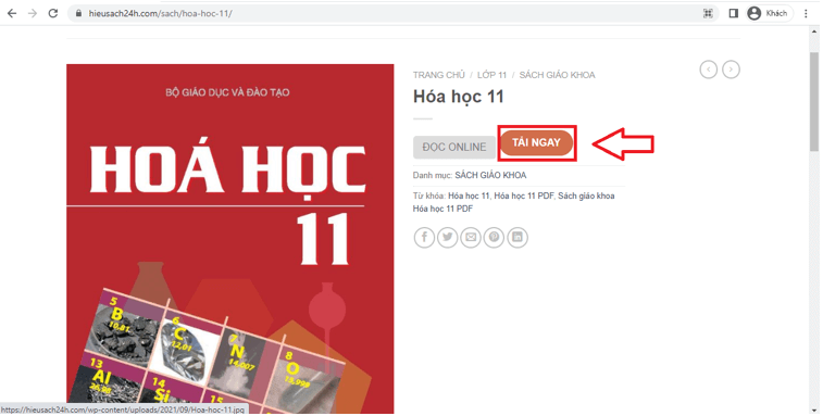 Sách Hóa học lớp 11 | Xem online, tải PDF (ảnh 1)