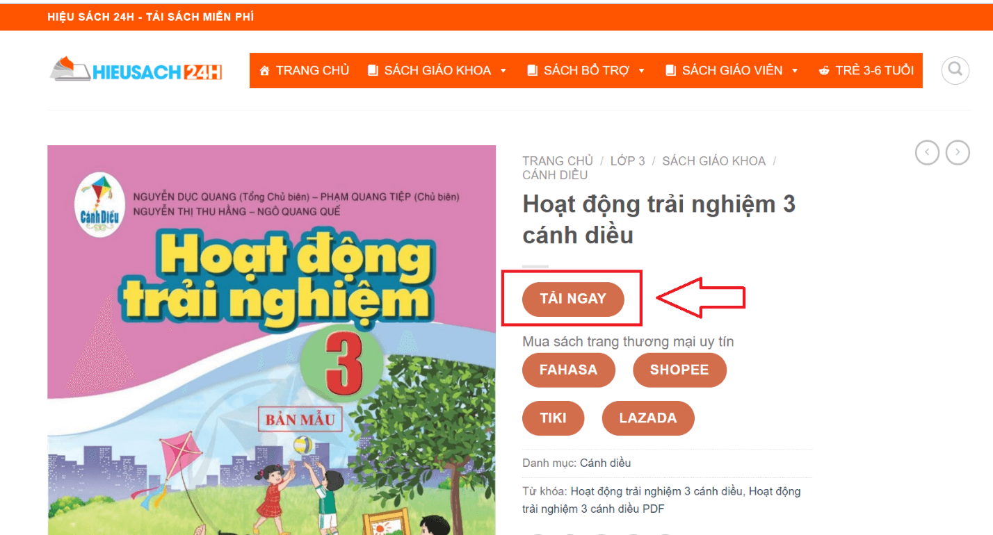 Sách Hoạt động trải nghiệm lớp 3 Cánh diều | Xem online, tải PDF