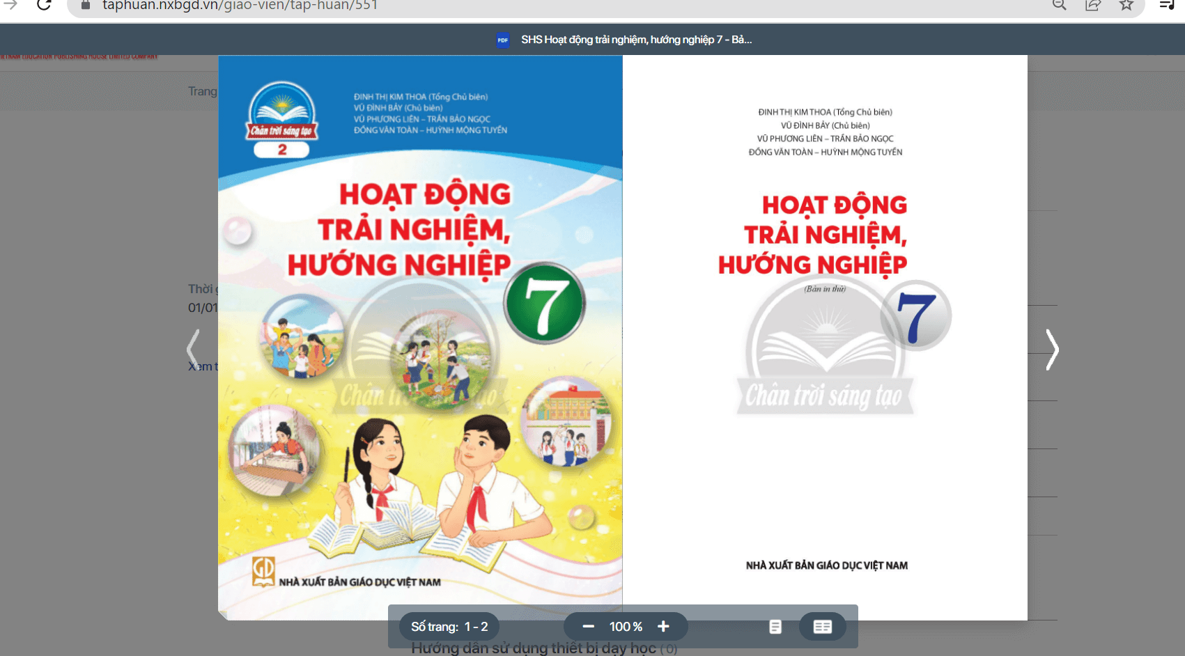 Sách Hoạt động trải nghiệm lớp 7 Chân trời sáng tạo | Xem online, tải PDF